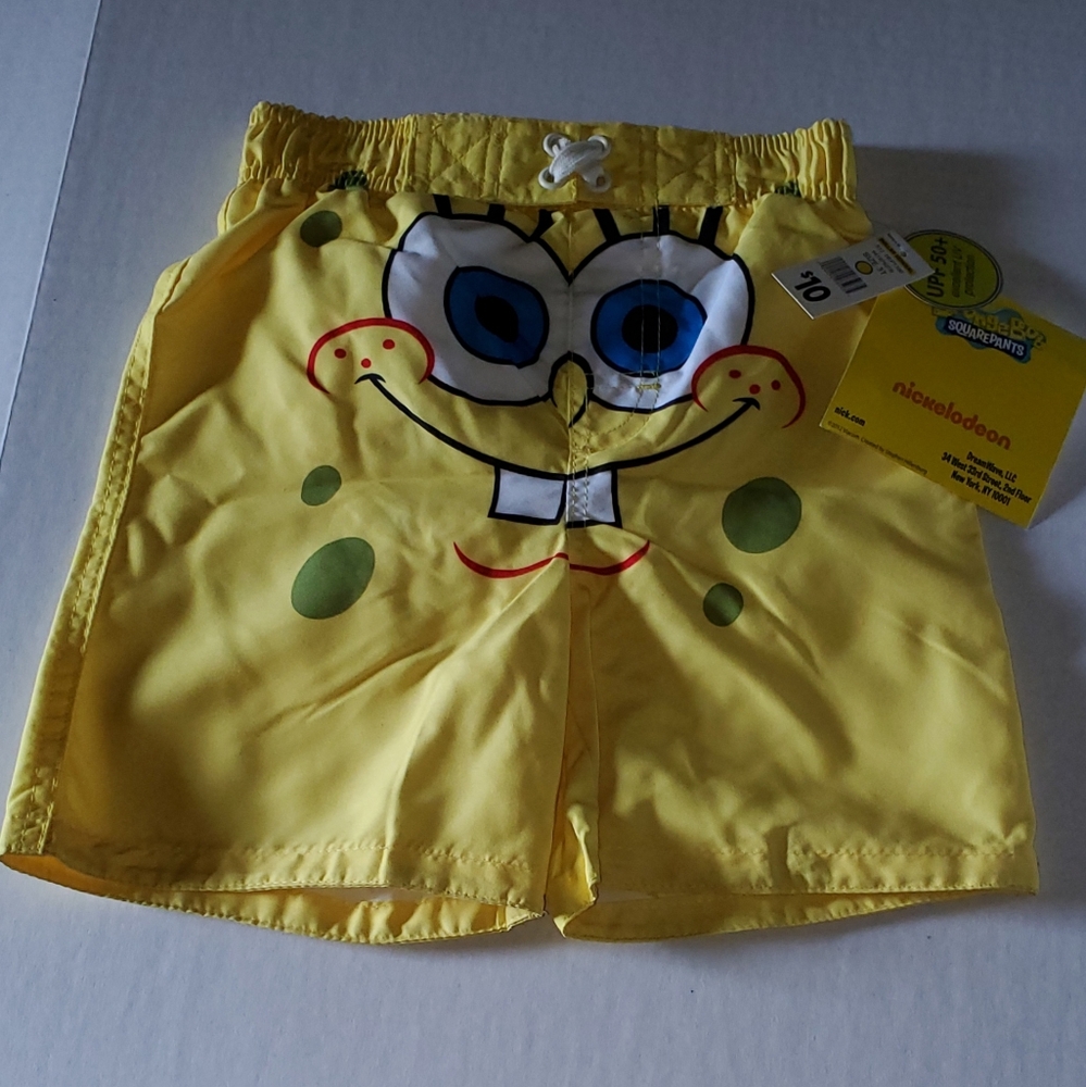 Nickelodean Sponge Bob Boys Swim Shorts**Bright Yellow**Inner Lining**2 Sizes